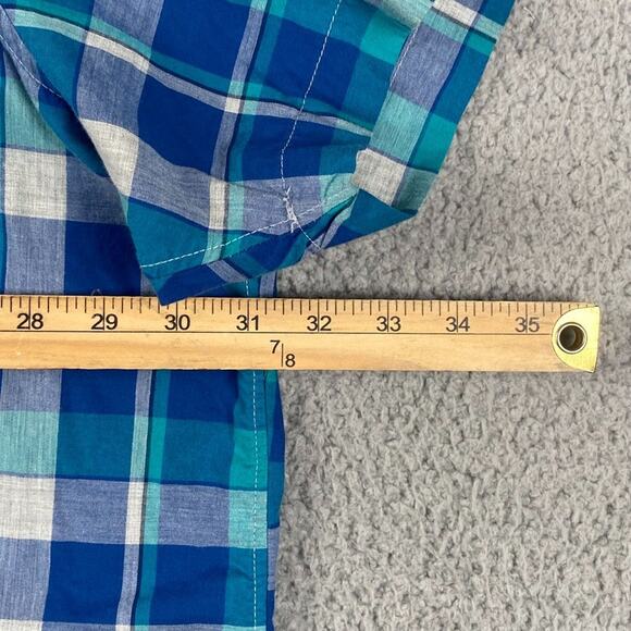 Sonoma Life Style Button Down Shirt Men's 4XB Blue Plaid Causal Formal - Picture 4 of 7